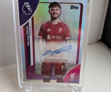 Harvey Elliott Liverpool FC Topps Autograph Variation Card