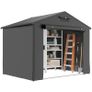 Tent garage 2.5 x 1.8 m Waterproof garage tent with roll-up zipper door ventilation window Dark gray Image 2