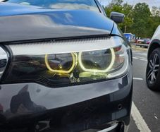 Bmw angel eyes yellow headlight repair