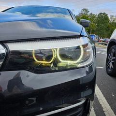 Bmw angel eyes yellow headlight repair