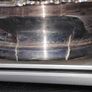 Antique silver plated  wine bottle coaster with wooden base Image 2