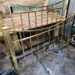 Vicrorian solid brass five foot bed. professionally polished.