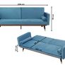 Stunning 3seater Velvet Sofa Bed Free Delivery Image 4