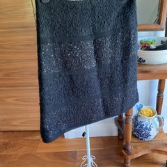 Black wool Skirt