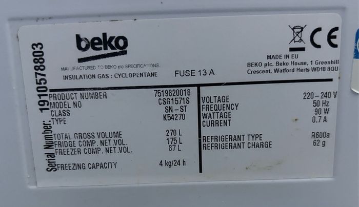 Beko Fridge