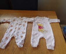Winnie The Pooh Newborn Babygros x 2 for Sale