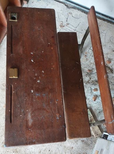 antique school desk