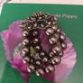 Purple Poppy  Pearl & Diamond Bracelet. Image 3
