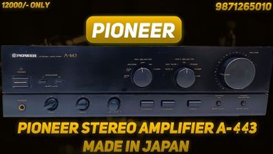 Pioneer A series A443 Stereo Amplifier with high-quality phono Stage Highly regarded and sought-after