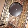 Rich Bronze Filigree Tray with 5 Glass Candle Holders, AV Image 3