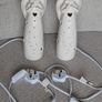 Pair of Verano Ceramic Angel Lamps - Heart Lights - Working Image 3