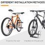 3 Bike Stand Bicycle Storage Rack Floor or Wall Mount Black Brand New Image 9
