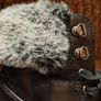 Black Ankle boots with fur, size 38 Image 2