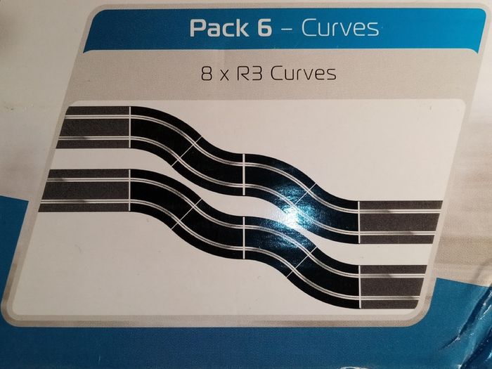 Scalextric C8555: New Track Extension Pack 6 (8x C8204) (R3)