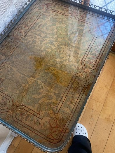 hall table and mirror