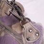 FredsBruder Lilac Purple Taupe Woven Patchwork Shearling Grain Leather Crossbody Bag Image 4
