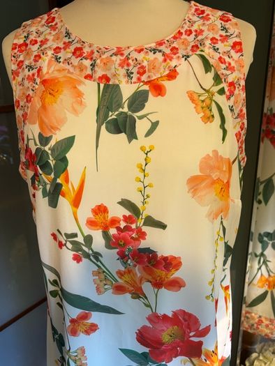 Wallis Fully Lined Colourful Sleeveless Dress - Size 14