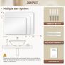 LED Bathroom Mirror with Lights, 450  600 MM Light up Backlit Mirror Bathroom Anti Fog Illuminated Mirrors Dimmable Switch with 3 Colors,Horizontal/Vertical Image 6