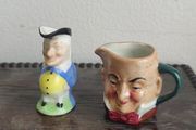Vintage miniature china jugs, Denton and artone