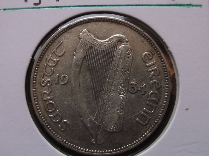 Irish Free State. 1934 Silver Half Crown