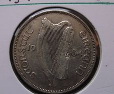 Irish Free State. 1934 Silver Half Crown