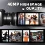 Camera 4K Ultra HD 48MP Camera Vlogging Camera with Wide Angle Lens Digital Zoom 16 x, 3.0 Inch Screen Compact (FREE SHIPPING) Image 3