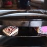 Beautiful Black Glass TV Unit Image 2