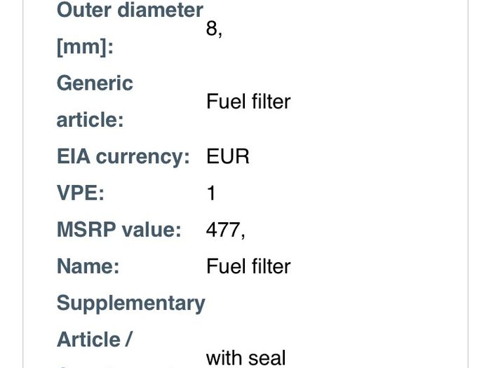 Mann fuel filter ford Volvo PU9003z
