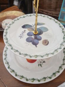 Ceramic Cake Stand, Botanic Gardens, Kew, Royal Fine Bone