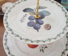 Ceramic Cake Stand, Botanic Gardens, Kew, Royal Fine Bone