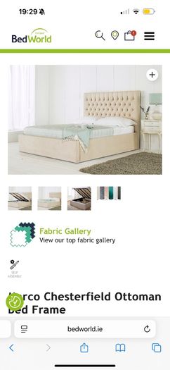 Marco Chesterfield Ottoman King Size Bed Frame, Excellent Condition