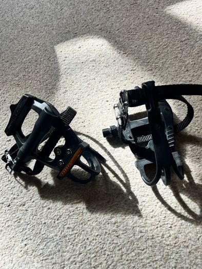 Bike Pedals with Toe Clips