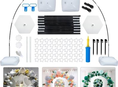 NEW SALE | Balloon Arch Kit, 10 Ft Adjustable Balloon Arch Stand Kit (2.7M Tall & 3M Wide) with Water Fillable Base and Fibre Poles, for Wedding Graduation Birthday Party Supplies Christmas