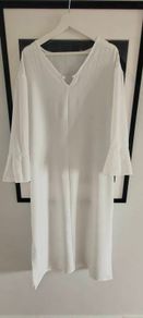 White maxi dress size L 14-16
