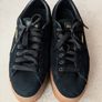 Puma Trainers Black Suede Image 2