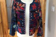 Emery Rose Ladies multicolored lightweight cover up jacket size L /14 includes postage