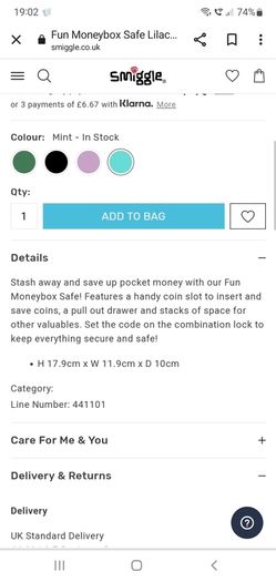 Smiggle money safe