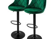 2 x  Bar Stool  velvet high quality  well-upholstered