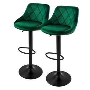 2 x  Bar Stool  velvet high quality  well-upholstered
