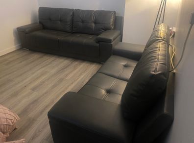 3 2 leather sofa grey