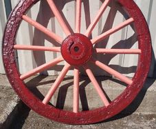 Vintage cart wheel