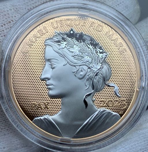 Canada 2023 Silver Peace Dollar Selective Rose Gold Plating