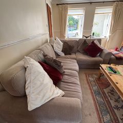 Spacious Corner Sofa with Storage Footstool, Great Condition