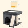Cat Tree Tower for Large Adult Cats, 50 40cm Big Perch Bed,Spacious Condo House for Indoor Kitten, Sisal Scratching Post, Dark Gray Image 7