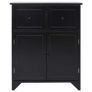 Side Cabinet Black 60x30x75 cm Paulownia Wood Image 4