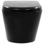 Wall Hung Toilet with Concealed Cistern Ceramic Black Image 9