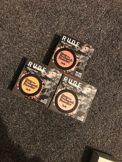Rude pressed powders