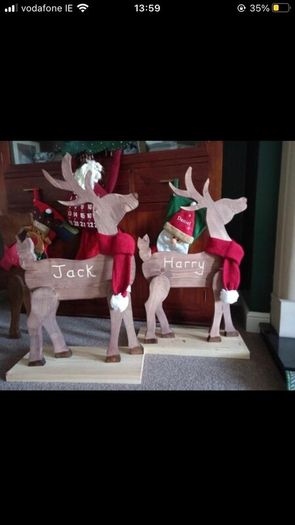 Handmade Wooden Christmas Reindeer for Sale