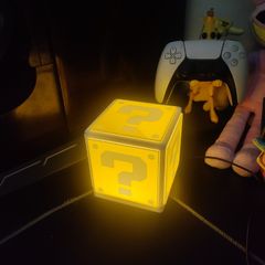 Super Mario Question Mark Block LED Night Light Box  Retro Nintendo Gaming Bedroom Lamp Gamer Room Decor  Kids Bedside Light  Gift