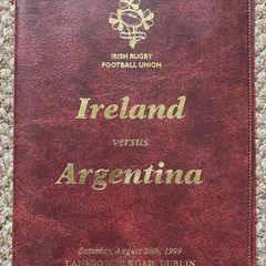 Very Rare 1999 Ireland v Argentina - VIP Programme